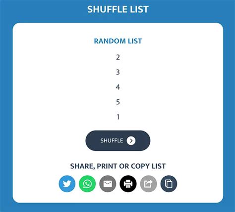 number shuffler|Online List Randomizer .